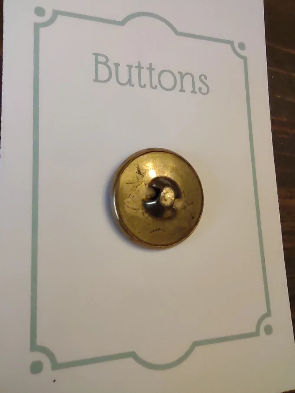 vintage Masonic button Brass-Tone Round Shank Button King George